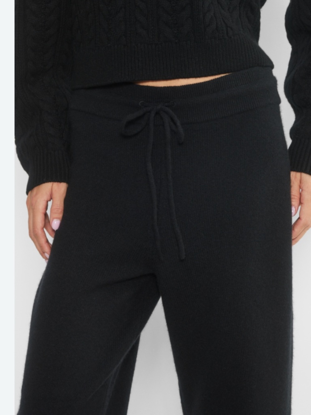 Babaton Aritzia Black Cashmere Joggers